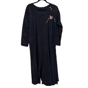 Black Cosplay Robe Kaftan Maxi Copper Axe Graphic Dark Warrior Gothic Costume